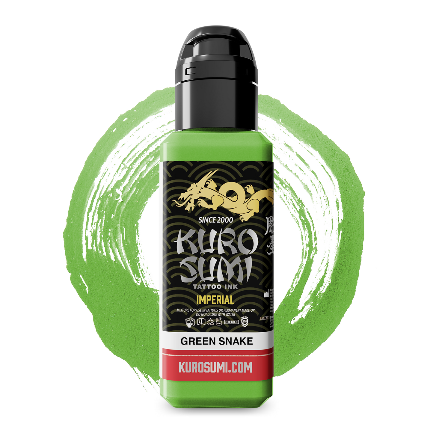 Kuro Sumi Imperial Tattoo Ink - Green Snake 44ml